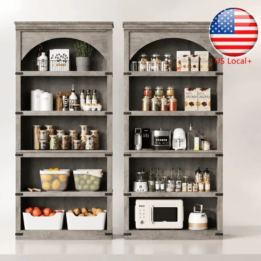 Storage & Organization - Estante de Livros Arqueada Estilo Fazenda