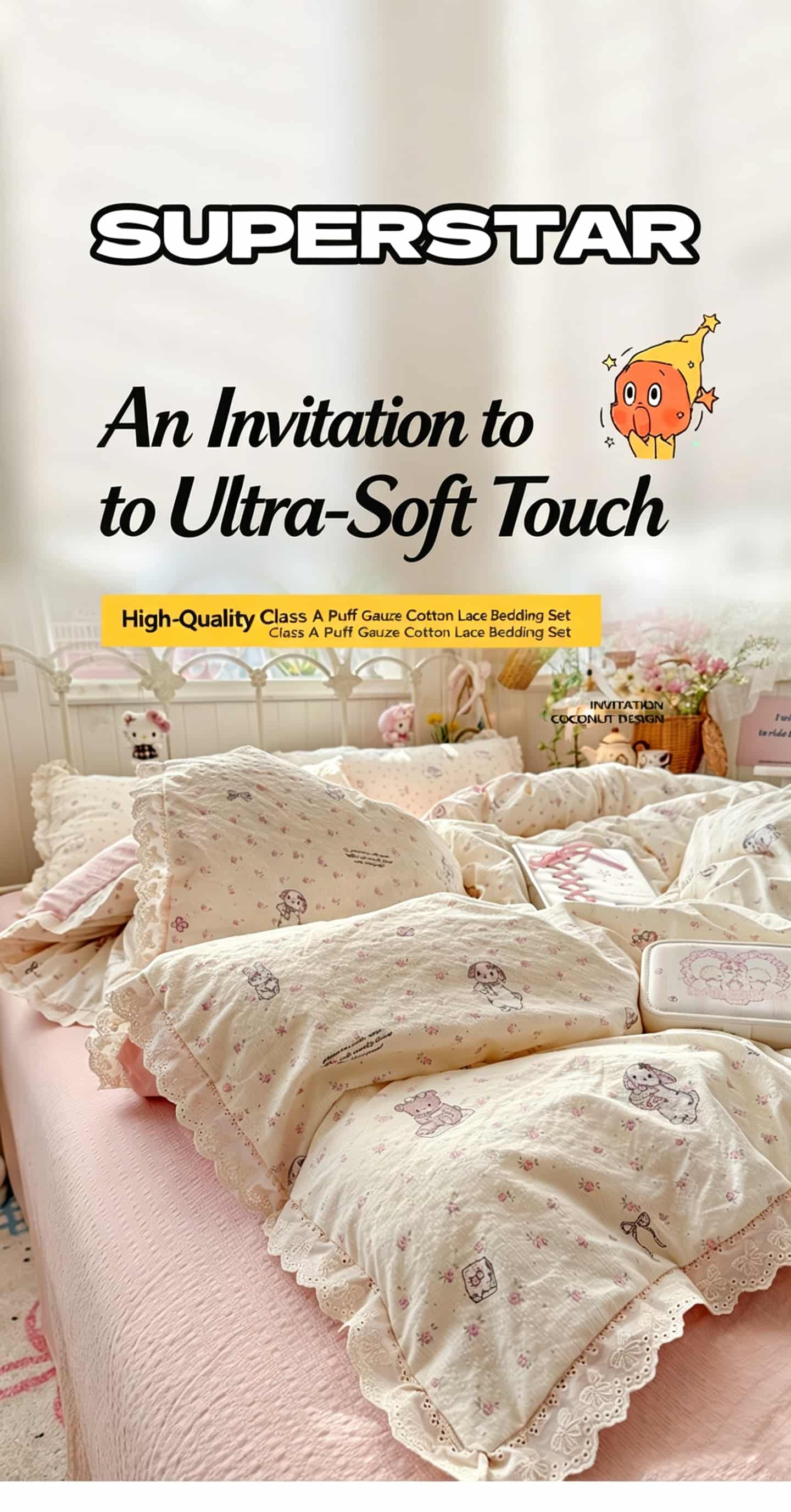 Conjuntos de roupa de cama com - Aesthetic Floral Duvet Cover avaliação e preço