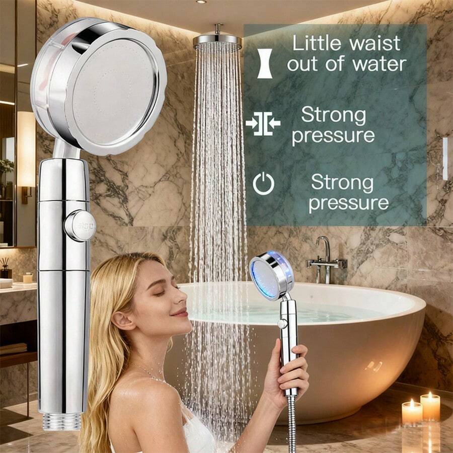 Chuveiro de mão com hélice, bo - High Pressure Shower Head Handheld avaliação e preço