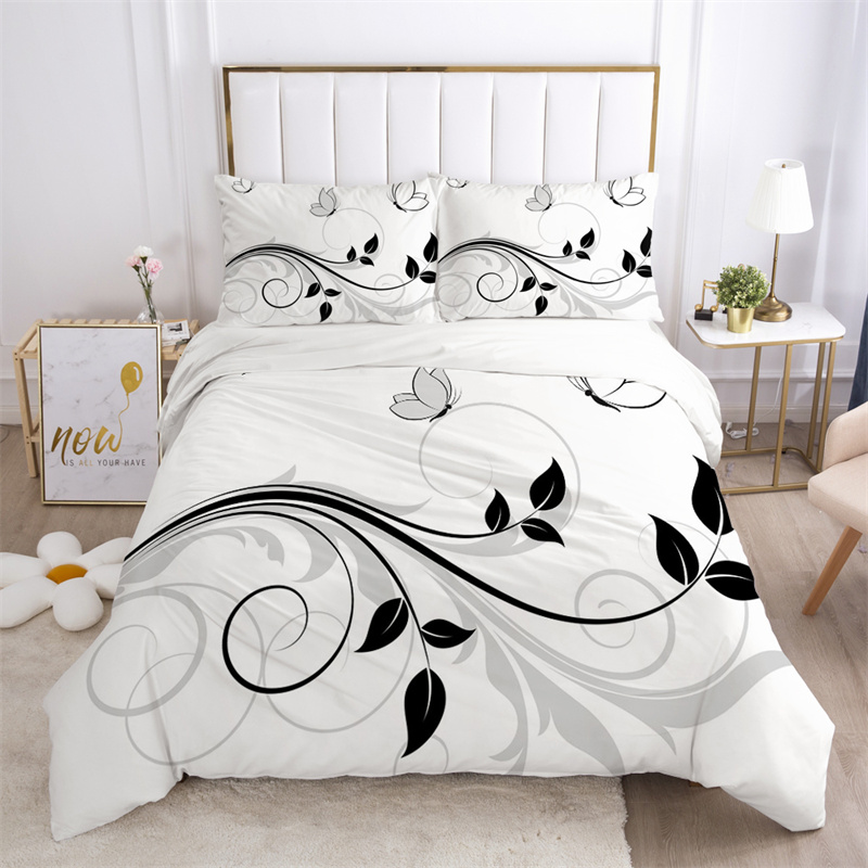 Folhas florais conjunto de cam - Aesthetic Floral Duvet Cover avaliação e preço