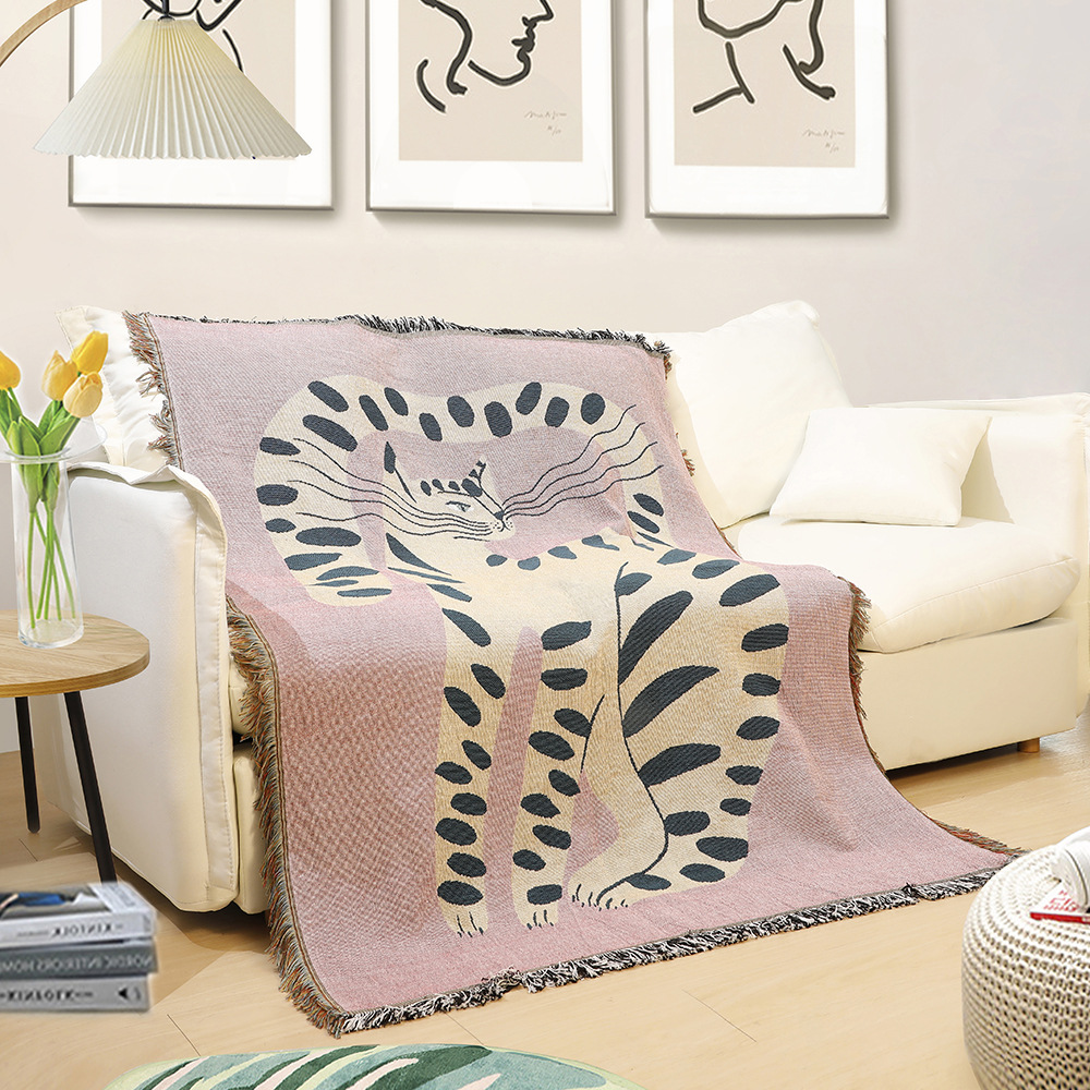 Manta Decorativa Jacquard Abst - Boho Throw Blanket Fringe avaliação e preço